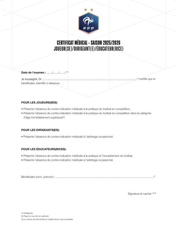 Certificat médical